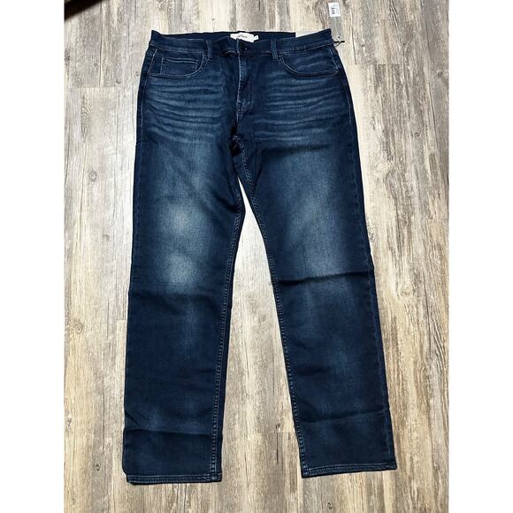 Hudson Byron Dark Ridge Jeans Straight Fit Dual Denim Hybrid Comfort 40